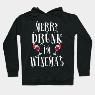 Merry Winemas. Funny Christmas Gift For Wine Lovers. Hoodie